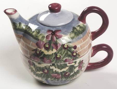 Holiday Estate of Mind Individual Teapot & Lid with Cup