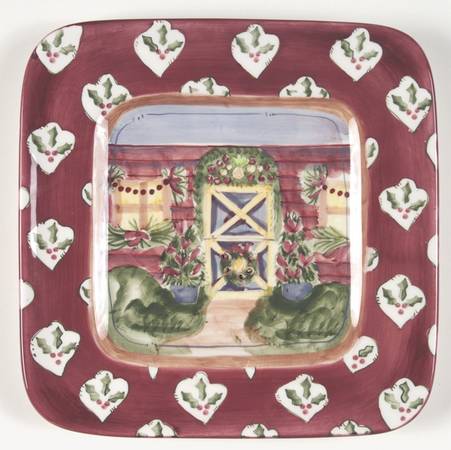Holiday Estate of Mind Square Salad Plate