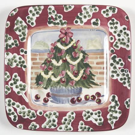 Holiday Estate of Mind Square Salad Plate