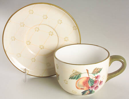 Garden Splendor Breakfast Cup & Saucer Set