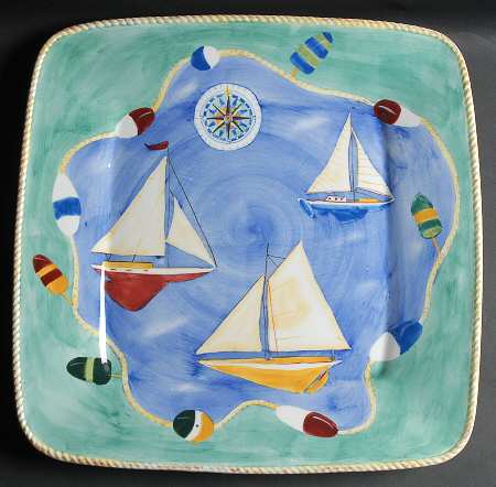 Maritime Collection 16" Square Serving Platter
