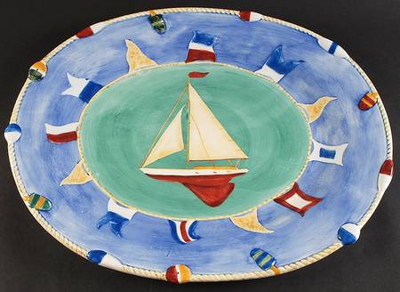 Maritime Collection 19" Oval Serving Platter