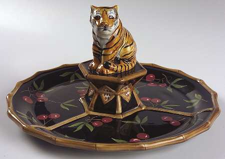 Bamboo Forest Center Handle Crudite Tray