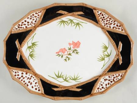 Bamboo Forest 18" Oval Serving Platter