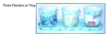 In The Garden Herb Pots with Tray (2 Pots and 1 Tray)