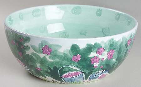 In The Garden 10" Round Vegetable Bowl