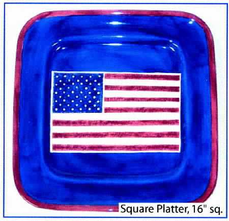 We Pledge Allegiance 16" Square Serving Platter