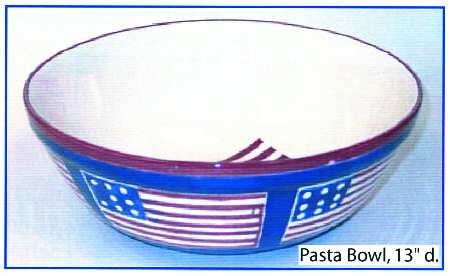 We Pledge Allegiance 13" Pasta Serving Bowl