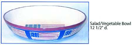 We Pledge Allegiance 12" Large Salad Serving Bowl