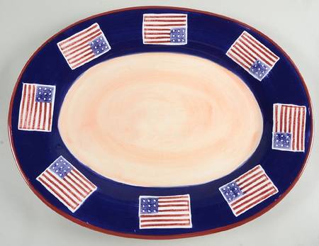 We Pledge Allegiance 19" Oval Serving Platter