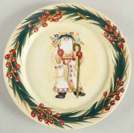Vintage Santas Dessert/Pie Plate