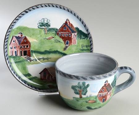Barnyards & Bandanas Breakfast Cup & Saucer Set