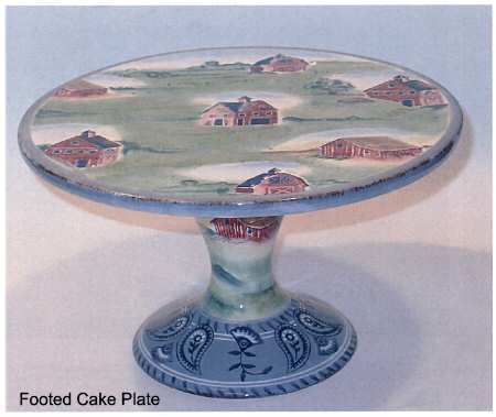 Barnyards & Bandanas 11" Diameter Pedestal Cake Stand