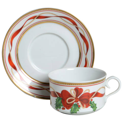Holiday Splendour Flat Cup & Saucer Set