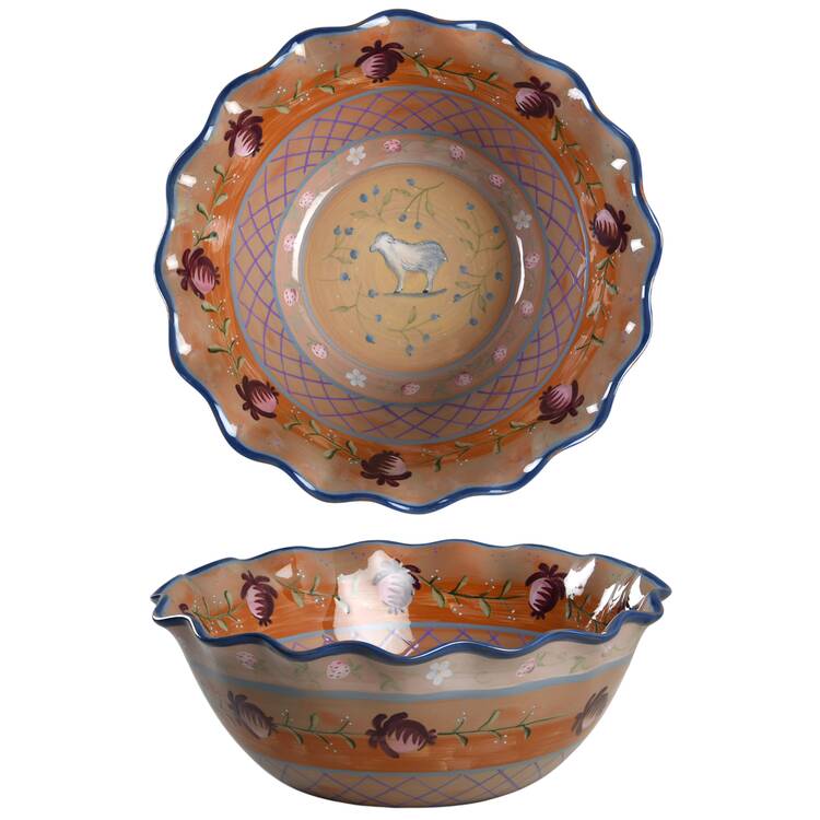 Avignon 12" Large Salad Serving Bowl