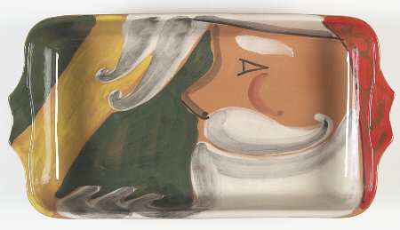 Jolly St. Nick 15" Rectangular Baker