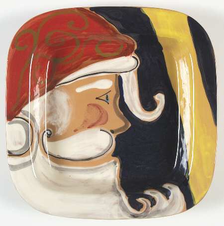 Jolly St. Nick 10" Square Tray