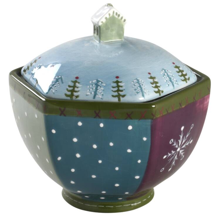 Ski Lodge Sugar Bowl & Lid