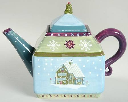 Ski Lodge Teapot & Lid