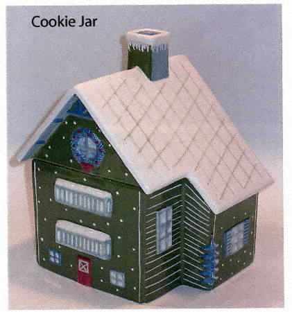Ski Lodge Cookie Jar & Lid
