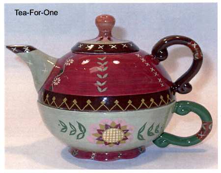 Brocade Individual Teapot & Lid