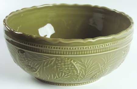 Woodland Pine Sage 10" Large Salad Serving Bowl
