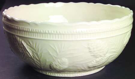 Woodland Pine Cream 10" Large Salad Serving Bowl