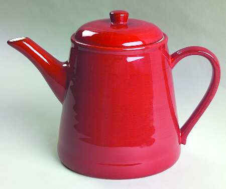 Summerstone Falls Red Teapot & Lid