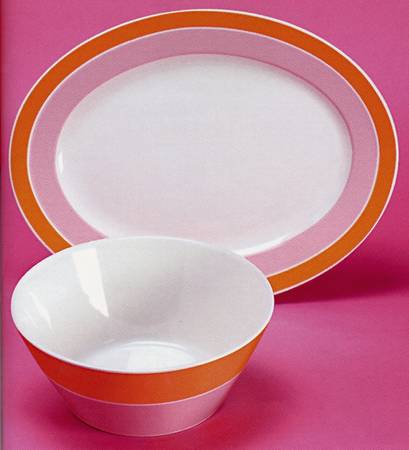 Palm Beach Pink Orange 14" Oval Serving Platter