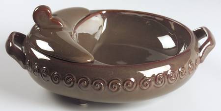 Nazca Desert (Brown) Chip & Dip with Lid
