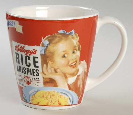 Vintage Kids Girl on Red Mug