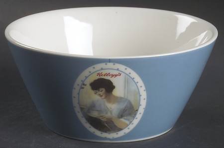 1920's Blue Coupe Cereal Bowl