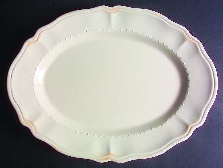 Tuscany Cream 18" Oval Serving Platter