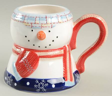 Snowman Portraits Figural Mug