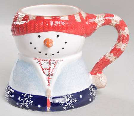 Snowman Portraits Figural Mug