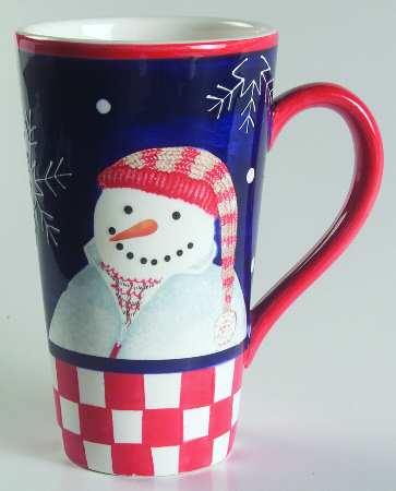 Snowman Portraits Latte Mug