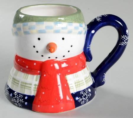 Snowman Portraits Figural Mug