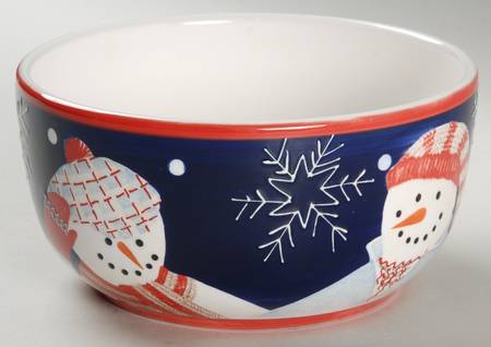 Snowman Portraits Soup/Cereal Bowl