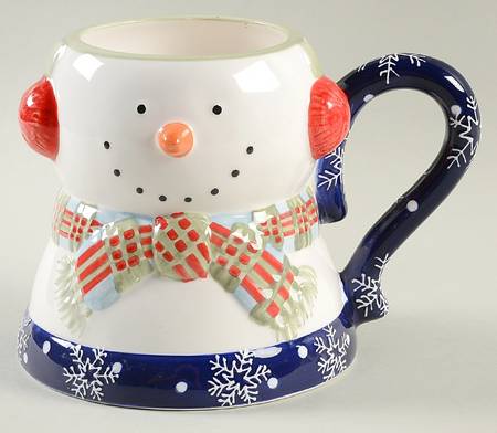 Snowman Portraits Figural Mug