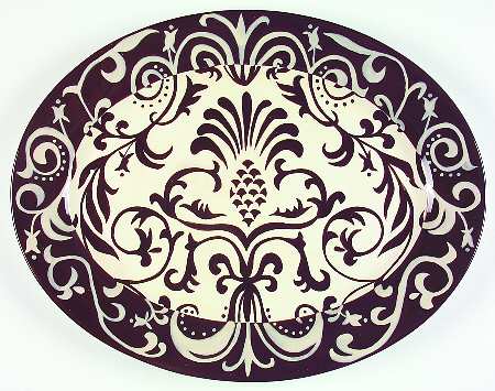 Victoria Chocolate 18" Oval Serving Platter