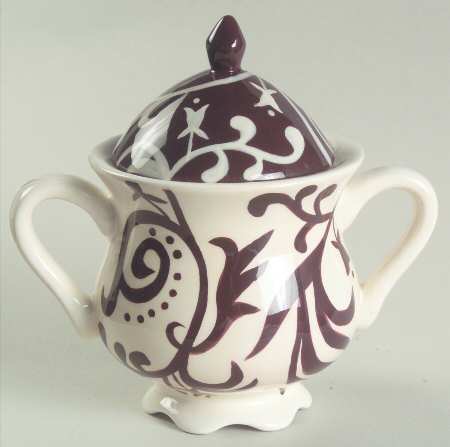 Victoria Chocolate Sugar Bowl & Lid