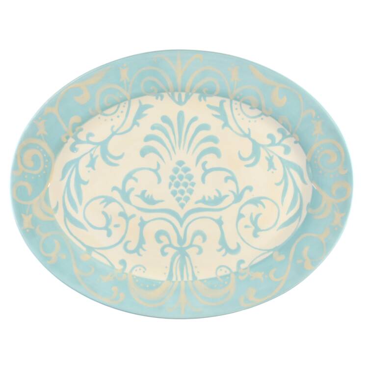 Victoria Blue 18" Oval Serving Platter