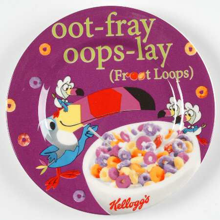 Froot Loops Toast Plate