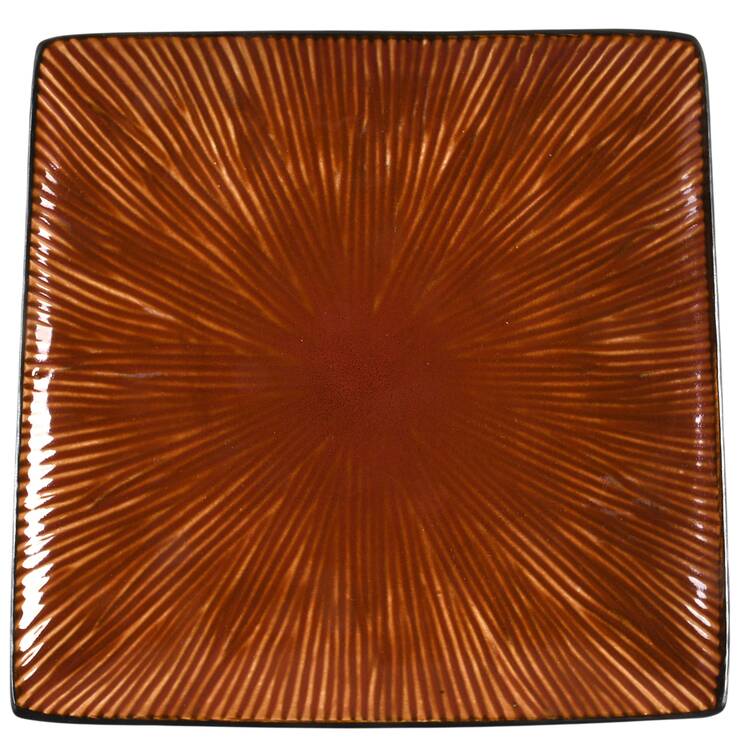 Sumatra Teak (Brown) Square Salad Plate