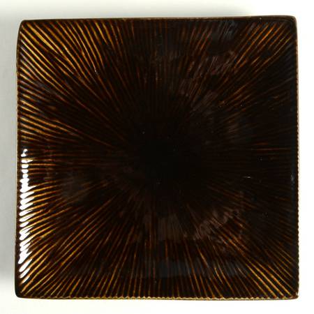 Sumatra Coffee (Dark Brown) Square Salad Plate