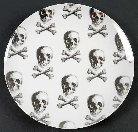 Skull & Bones Salad Plate