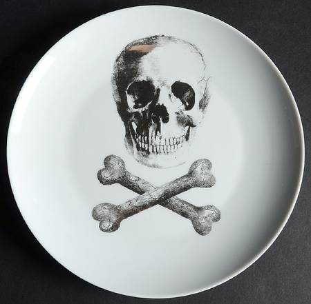 Skull & Bones Salad Plate