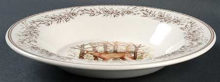 Wildlife Large Rim Soup Bowl