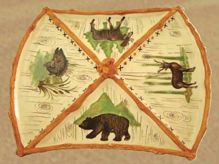 Skyline Forest 1 Pc Chip & Dip with 4 Sections