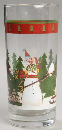 North Country Snowman 14 Oz Glassware Goblet